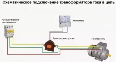 Как подключить амперметр к трансформатору тока