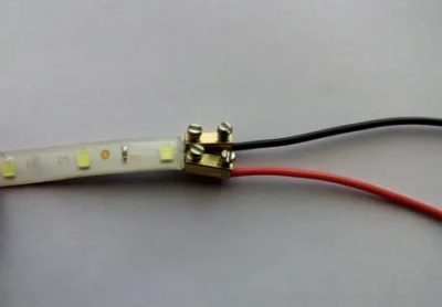 Как прикрепить провода к светодиодной ленте без паяльника